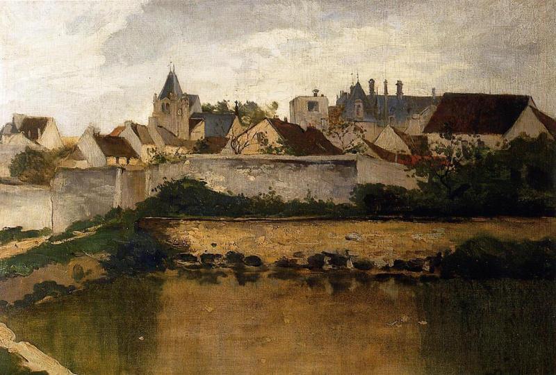 Charles-Francois Daubigny The Village, Auvers-sur-Oise oil painting picture